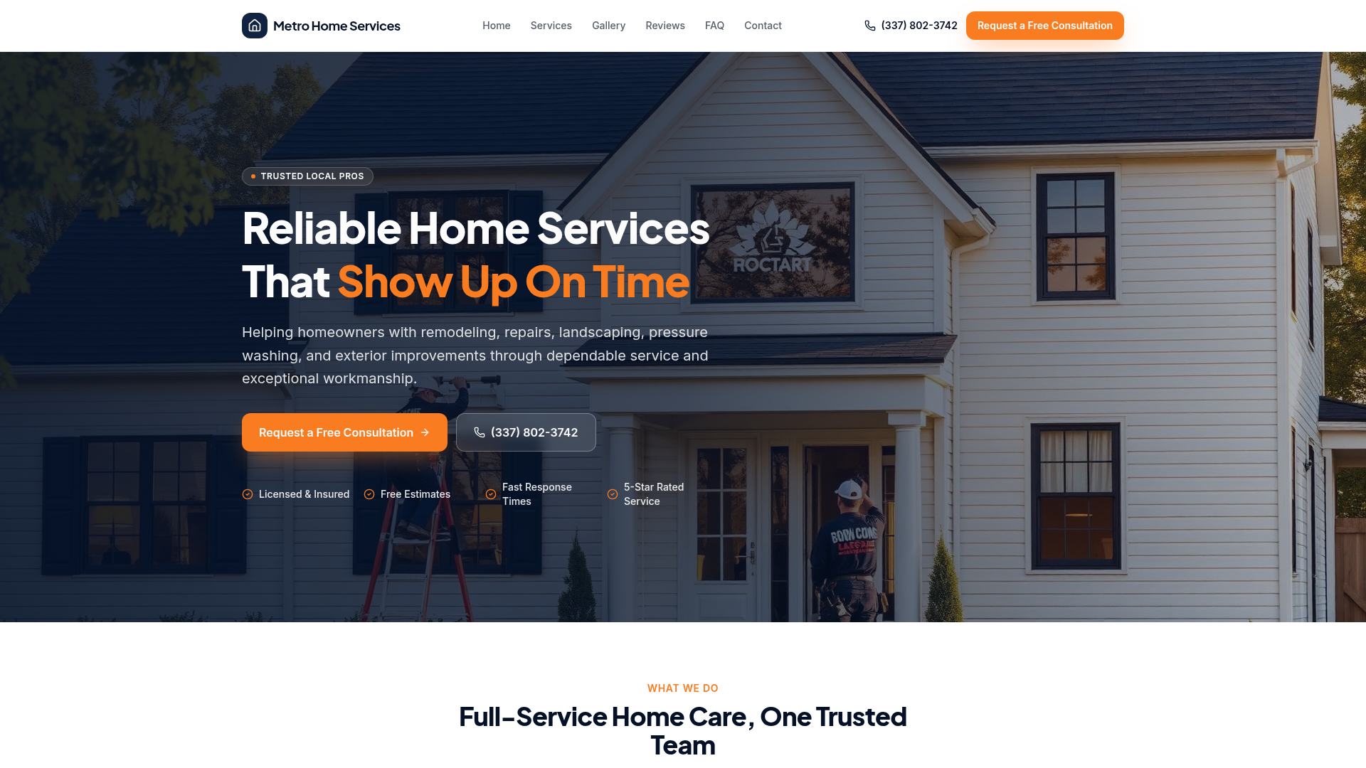 Service Business Demo website preview